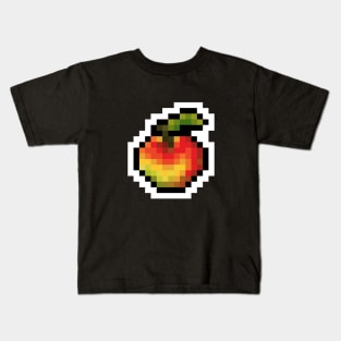 Pixel Art Apple Sticker Kids T-Shirt